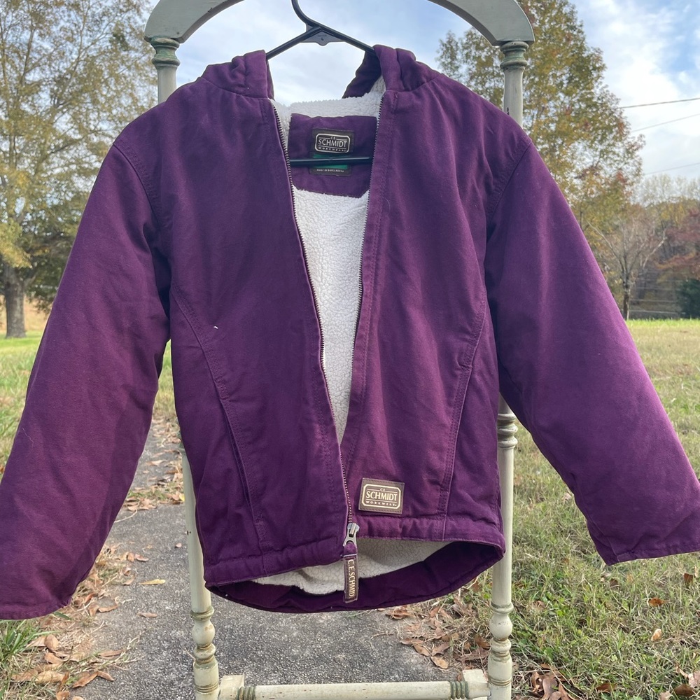 Schmidt Work Jacket, Deep Purple, Girls, Size S Outerwear, Warm